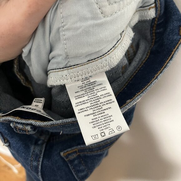 RE/DONE 90's Orginals Ultra High Rise Skinny Jean in 70s Blue Button Fly Size 26 - Picture 8 of 11